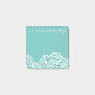 Teal Waves Post-it Notes
