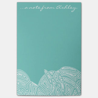 Teal Waves Post-it Notes