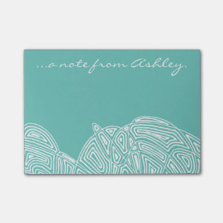 Teal Waves Post-it Notes