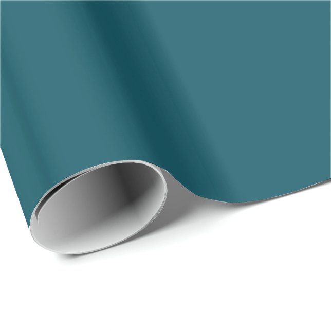 TEAL WE MEET AGAIN (solid color) ~ Wrapping Paper (Roll Corner)