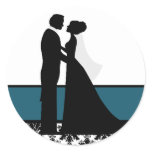 Teal Wedding Couple Seals