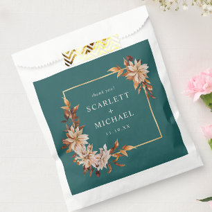 Teal Wedding Favor Bag