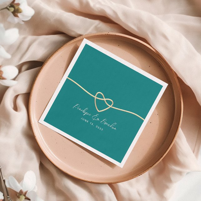 Teal Wedding Napkins (Creator Uploaded)