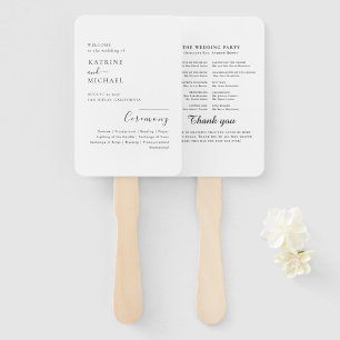 Teal Wedding Program Hand Fan
