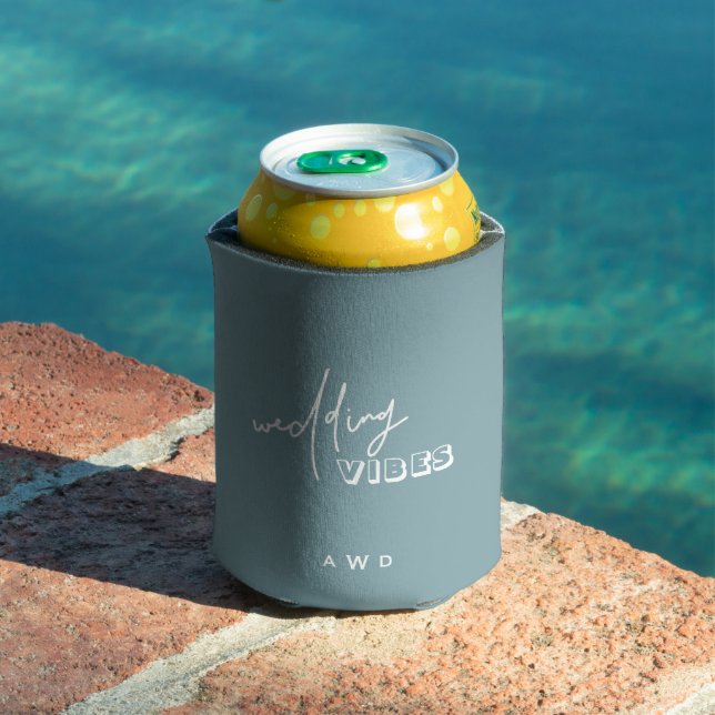 Teal Wedding Vibes White Typography Cooler (In Situ Pool)