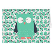 Teal Whimsical Owl (Front Horizontal)