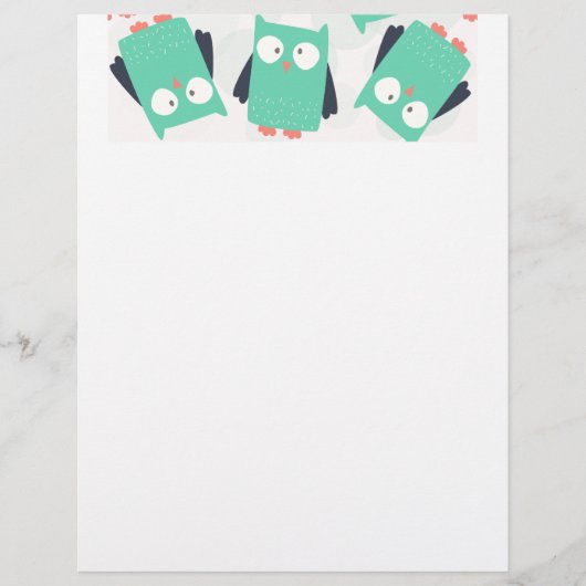 Teal Whimsical Owls (Front)