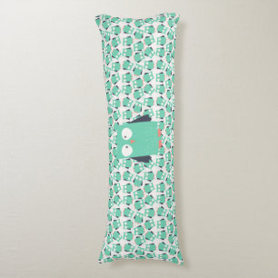 Teal Whimsical Owls Body Pillow