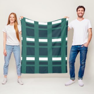 Teal White Blue Check Plaid Farmhouse 
