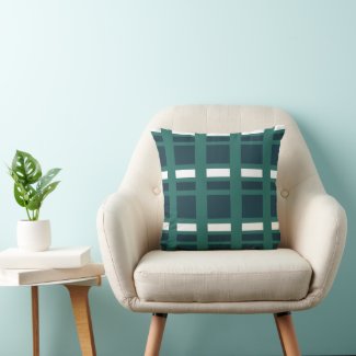 Teal White Blue Checkers Plaid Pattern
