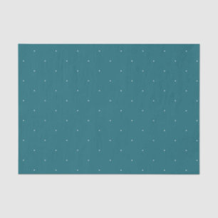 Teal White Dots Pattern Tissue Paper