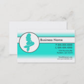 Teal white fade custom mermaid business cards (Front/Back)