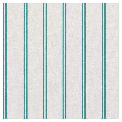 Teal & White Lines Fabric