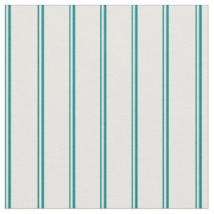 Teal & White Lines Fabric