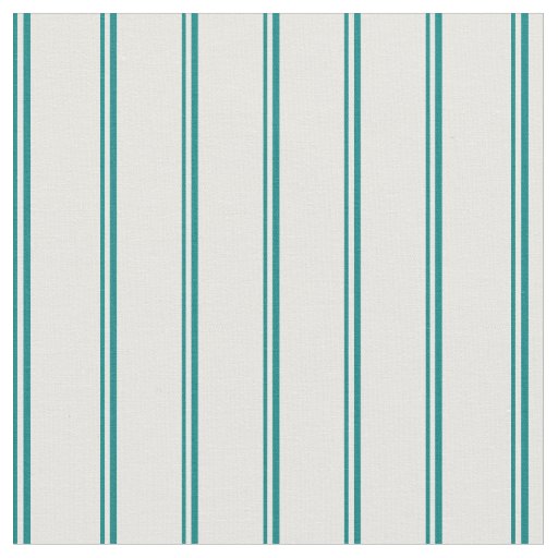 Teal & White Lines Fabric