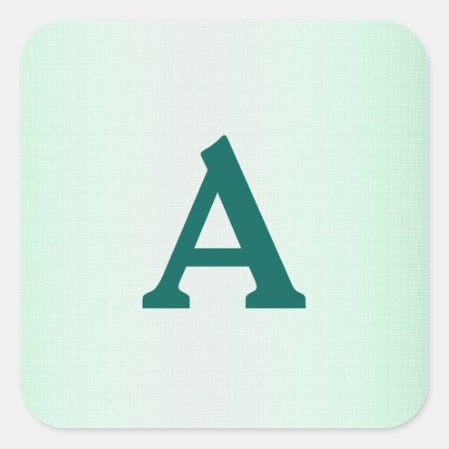 Teal  White Personalized Monogram Envelope Seal