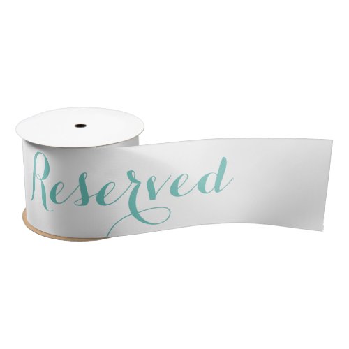 Teal  White Reserved Ribbon Seating  Tables