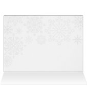 Teal White snowflakes winter wedding (Inside Horizontal (Top))