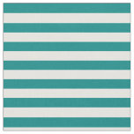 Teal &amp; White Striped Fabric