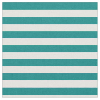 Teal & White Striped Fabric