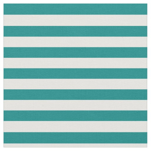 Teal & White Striped Fabric