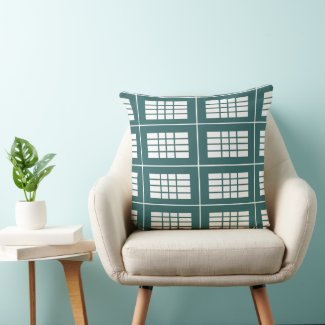 Teal White Stripes Pattern