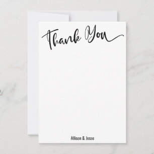 Teal White Watercolor Heart Thank You Card