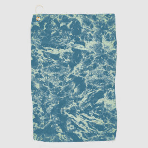 Teal With Green Vein Marble Golf Towel