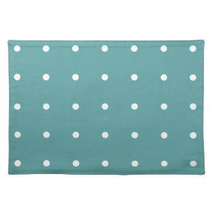 Teal With White Polka Dots Placemat