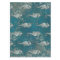 Teal with White Seahorse Decoupage