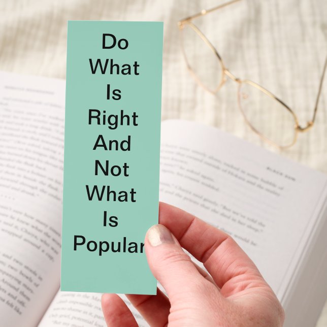teal words of wisdom bookmark (Hand)