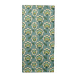 Teal &amp; Yellow Floral Pattern Cloth Napkin