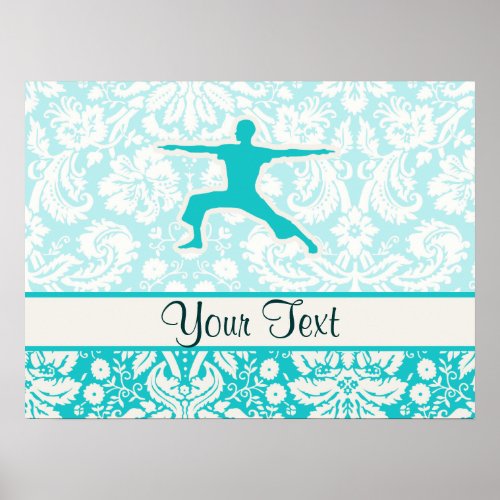 Teal Yoga Poster