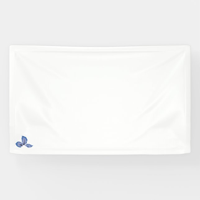 Tealish Blue, Cyan-Blue decorative Vinyl Banner  (Horizontal)