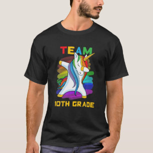 Team 10TH GRADE Unicorn Dabbing Back To School Fun T-Shirt