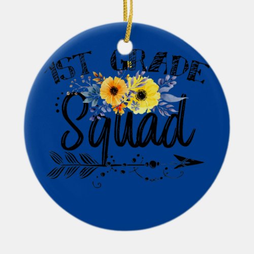 Team 1st First Grade Teacher Back To School  Ceramic Ornament