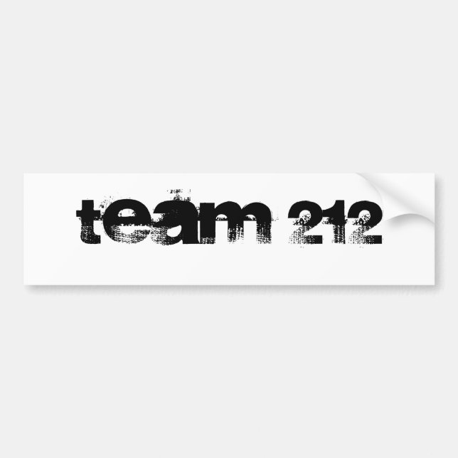 team 212 bumper sticker (Front)