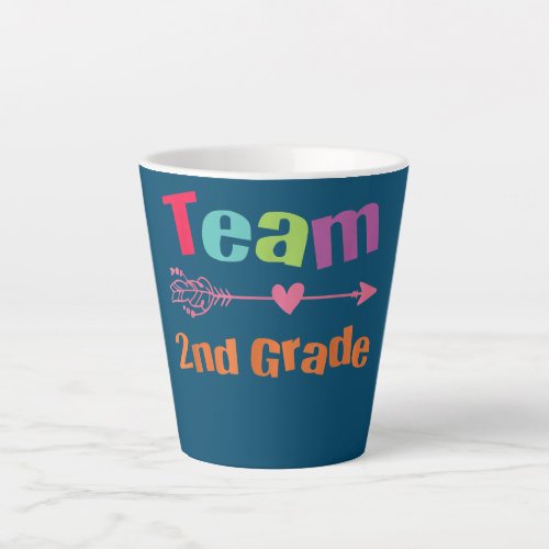 Team 2nd Grade Funny Second Grade Back to School Latte Mug