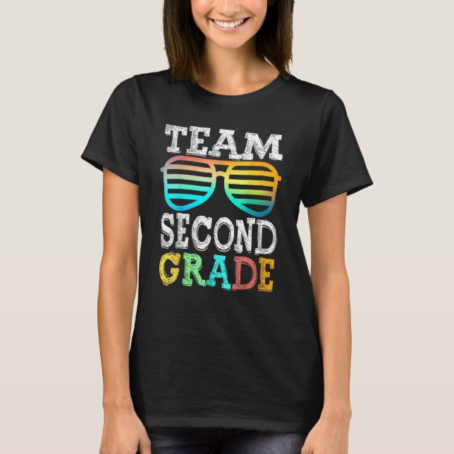 Team 2nd Grade Squad Second Teacher Student Back T T-Shirt (Front)