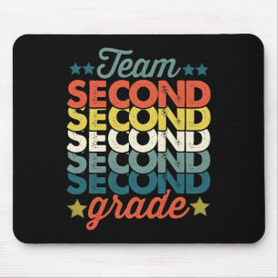 Team 2nd Second Grade Back To School Teacher Kids  Mouse Pad