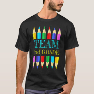 Team 2nd Second Grade Squad Teacher Back To School T-Shirt