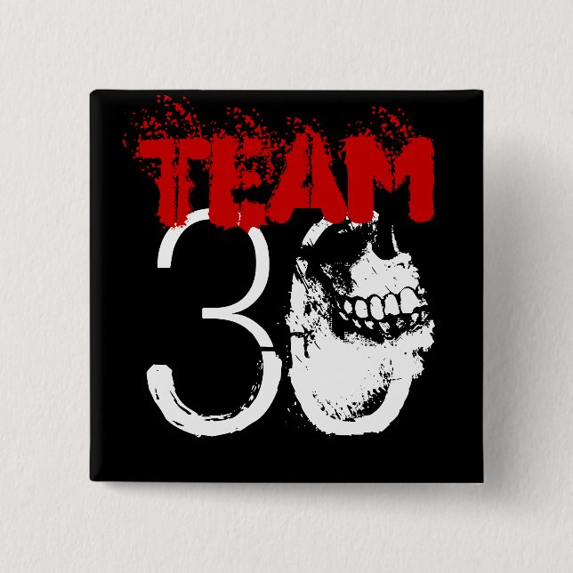 Team 30 pinback button (Front)