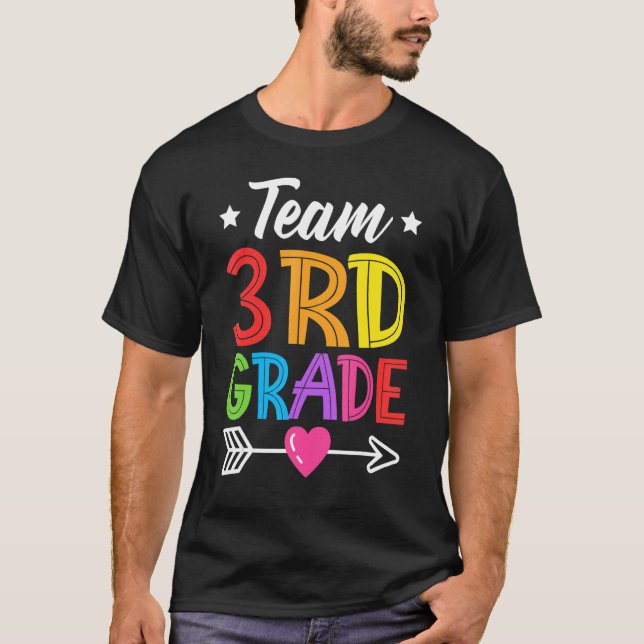Team 3rd Grade Teacher Student Kid Back To School  T-Shirt (Front)