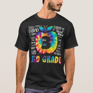 Team 3rd Grade Typography Tie Dye Back To School T T-Shirt