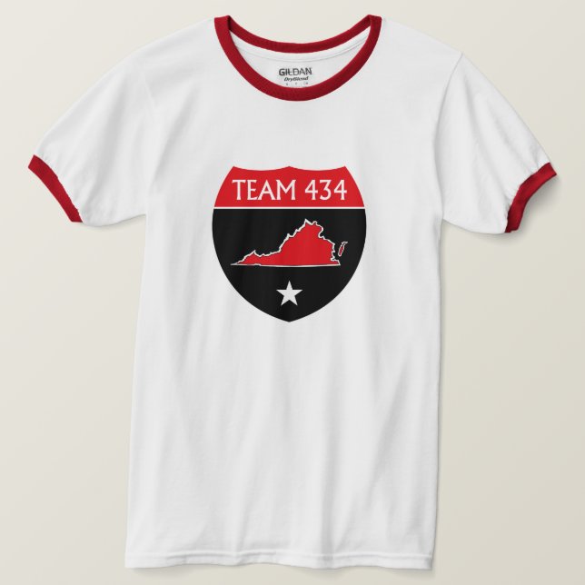 TEAM 434 - CTOP - RED T-Shirt (Design Front)