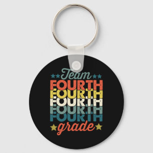 Team 4th Fourth Grade Back To School Teacher Kids  Keychain