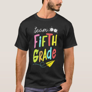 Team 5th Fifth Grade Sunglasses Teacher Kids Back T-Shirt