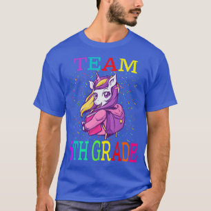 Team 5th Grade Back To School Unicorn Teacher Stud T-Shirt