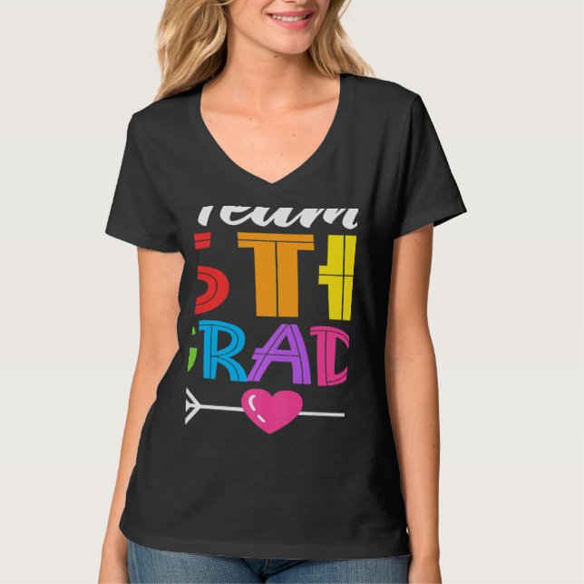 Team 5th Grade Teacher Student Kid Back To School  T-Shirt (Front)