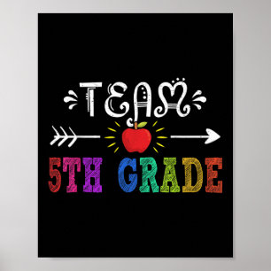 Team 5th Grade Tee Fifth Grade Crew Teacher Back T Poster